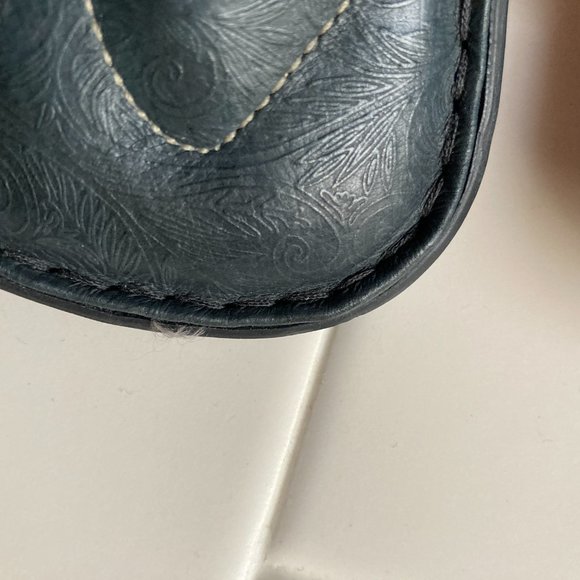 Born Thong Sandals Sz 8 Black Patent Leather Sling Back Women's Comfort Casual - Picture 10 of 14